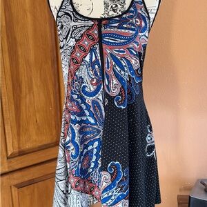 Paisley Print Sleeveless Dress